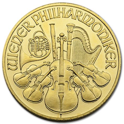 Gold bullion coin Vienna Philharmonic 1/2 oz with bitcoin