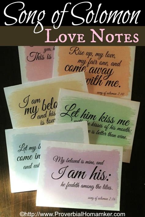 Love Notes for My Husband From the Song of Solomon - Proverbial Homemaker