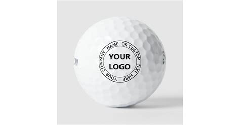 Custom Text and Logo Promotional Stamp Golf Balls | Zazzle