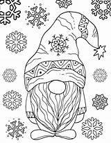 Free Printable Winter Gnomes Coloring Pages For Kids And Adults sketch template