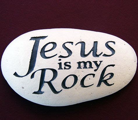 Jesus Is the Rock Crafts | Jesus is my Rock | Scarab Paper | Painted rocks, Rock decor, Rock sayings