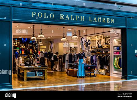 SINGAPORE - MAR 5, 2020: Front entrance to Ralph Lauren store in ...