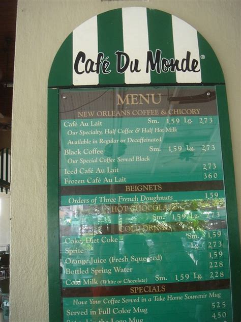 Cafe Du Monde Menu | Flickr - Photo Sharing!