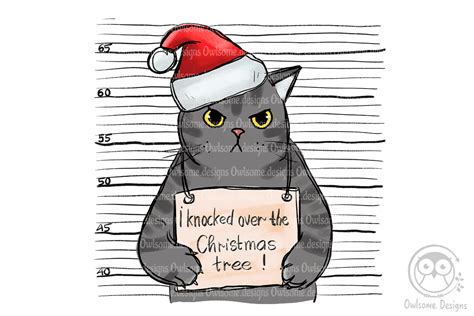 I Knocked over Christmas Tree Funny Cat Graphic by owlsome.designs ...