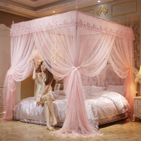 White Canopy Bed Full - Full size Metal Canopy Bed with Cream White Linen ... : It depends on ...