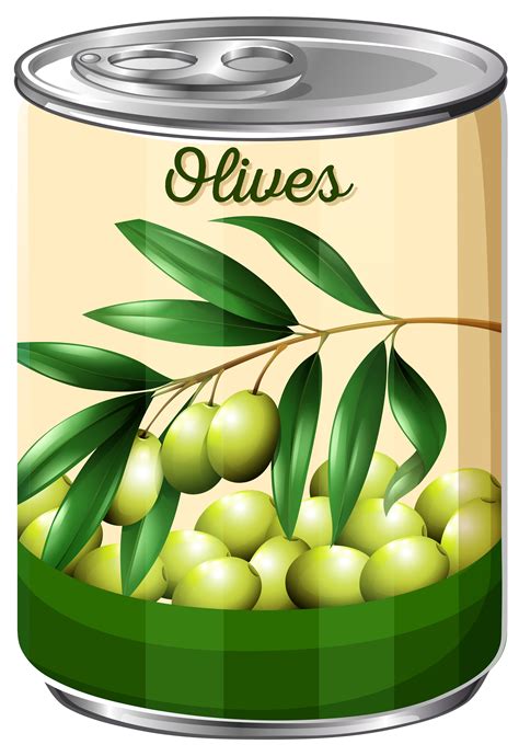 A Can of Olive 301498 Vector Art at Vecteezy