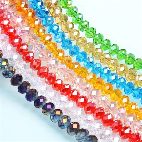 8mm AB Color Faceted Rondelle Beads Wholesale Crystal Beads for Jewelry ...