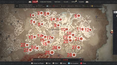 All Fractured Peaks Altar Of Lilith Locations In Diablo 4 - GameSpot