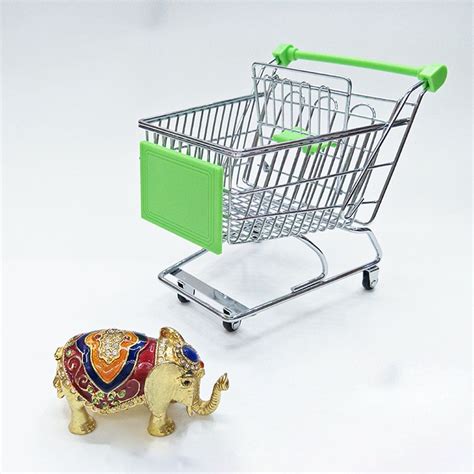 Mini Shopping Cart Toy Grocery Cart With Pivoting Front Wheels and ...