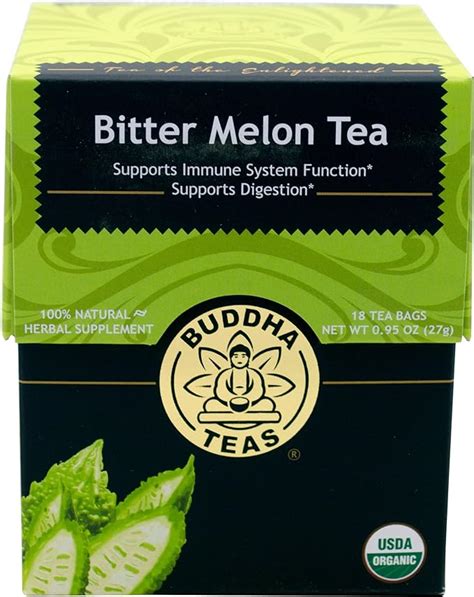 Bitter Melon Tea - Organic Herbs - 18 Sachets Bleach Free Tea Bags From Buddha Teas: Amazon.co ...