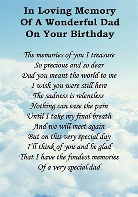 Happy Birthday Dad In Heaven Poems | Happy Birthday