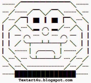 Doraemon Face Unicode Text Art For Twitter | Cool ASCII Text Art 4 U