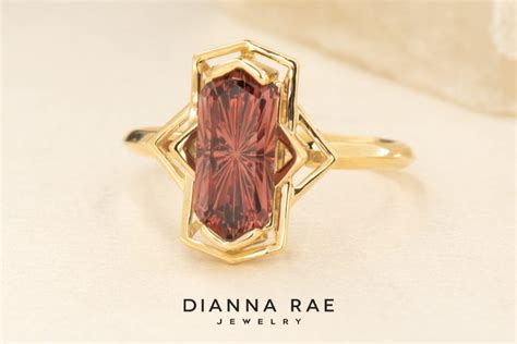 14kt Yellow Gold John Dyer Cut Malaya Garnet Ring – Dianna Rae Jewelry