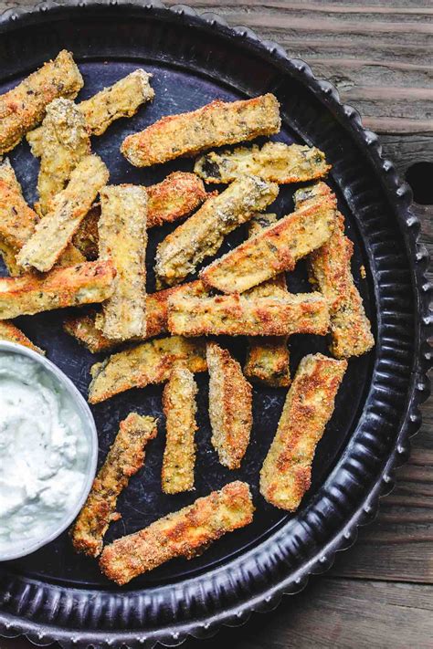 Baked Eggplant Fries with Greek Tzatziki Sauce | The Mediterranean Dish