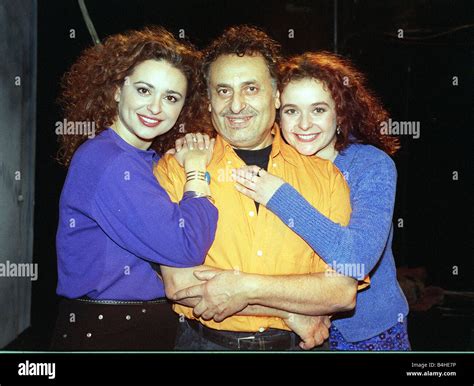 Sawalha Acting Family 1997 Nadia Sawalha Actress LEFT with father Nadim Sawalha Actor CENTRE and ...