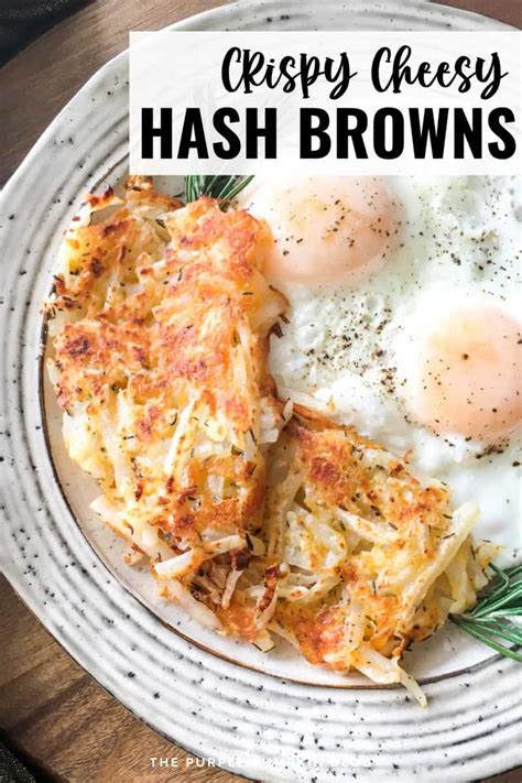 Crispy Cheesy Hash Browns in a Cast Iron Skillet