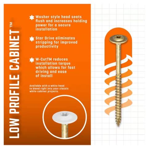 GRK Fasteners #8 x 1-3/4-in Polymer Interior Cabinet Mounting Screws (2000-Per Box) in the Wood ...