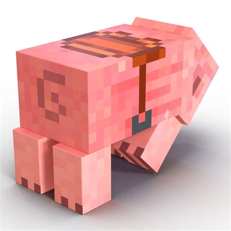 minecraft pig saddle rigged 3d max