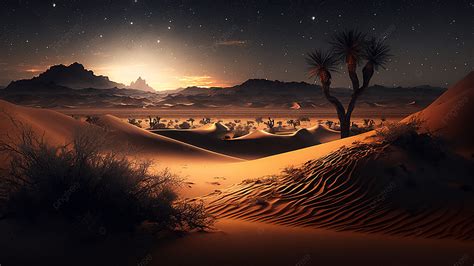 Desert Night Landscape Background, Landscape, Natural, Night Background ...