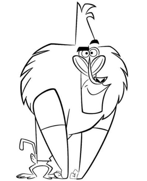 Baboon coloring page free and online coloring