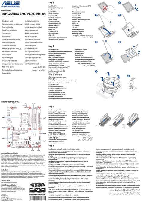 ASUS TUF GAMING Z790-PLUS WIFI D4 QUICK START MANUAL Pdf Download ...