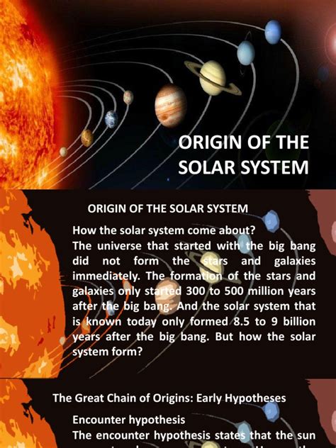 Evolution Of The Solar System