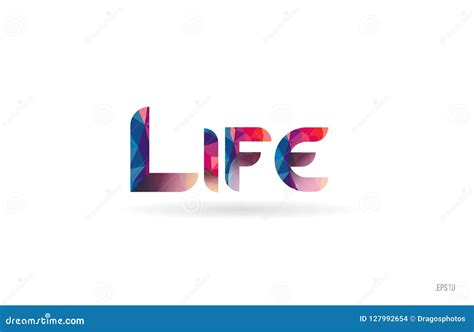 Life Colored Rainbow Word Text Suitable for Logo Design Stock Vector - Illustration of text ...