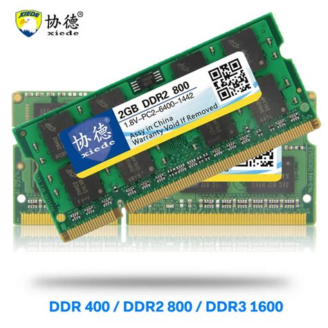 XieDe Laptop Memory Ram Notebook Sodimm Memoria Module DDR1 DDR2 DDR3 1600 Mhz 1333 800 400 8GB ...