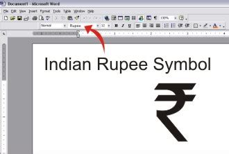 Writing the Rupee sign in MS Word - Webguru Infosystems