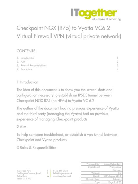 Vyatta To Checkpoint VPN Howto Guide | PDF | Virtual Private Network ...