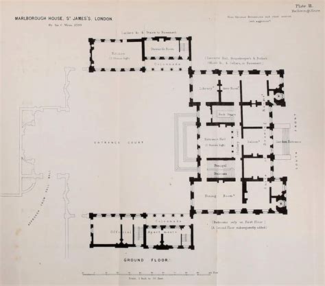 Gound Floor plan of Marlborough House, London | ARCHI/MAPS : Photo | Marlborough house, Floor ...