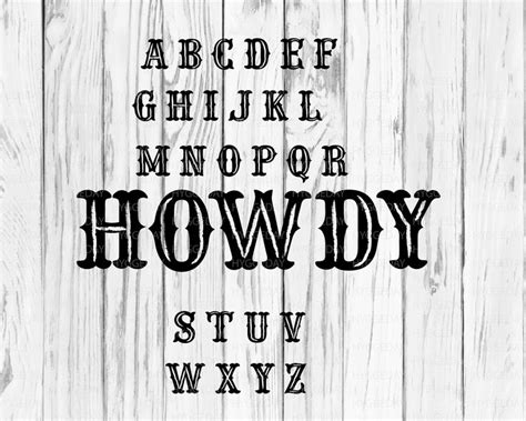 Distressed Western Letters Svg/dxf/png Country Alphabet | Etsy in 2022 | Western font, Country ...