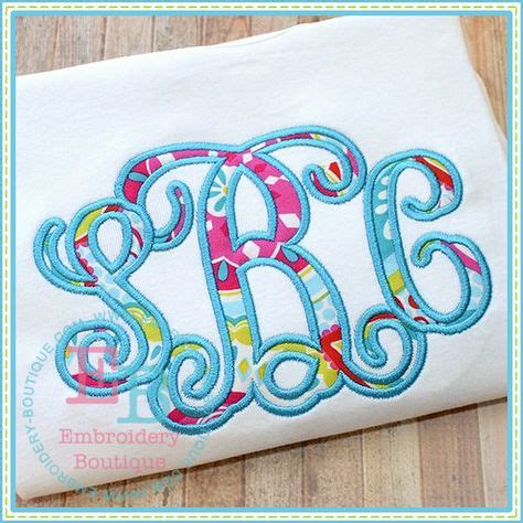 Satin Elegant Vine Applique Alphabet | Embroidery boutique, Embroidery monogram, Machine embroidery