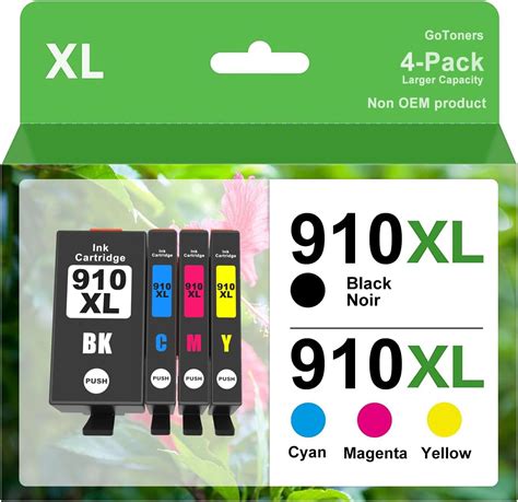 910XL Ink Cartridges Combo Pack Compatible Replacement for HP Ink 910 XL for OfficeJet Pro 8025 ...