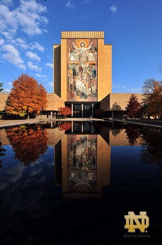 library and reflecting pool - Touchdown Jesus @ Notre Dame University | Notre dame university ...