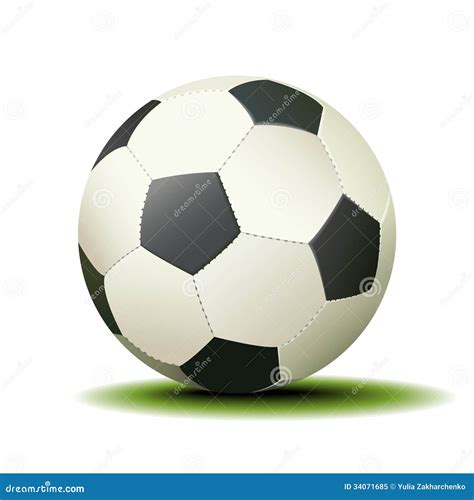 Soccer Ball On A White Background Stock Vector - Illustration of shape ...