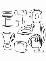 Home Appliances Coloring Pages Sketch Page sketch template