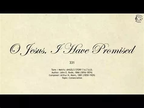 DOWNLOAD O Jesus, I Have Promised (Mp3 & Lyrics) - Hymn | CeeNaija