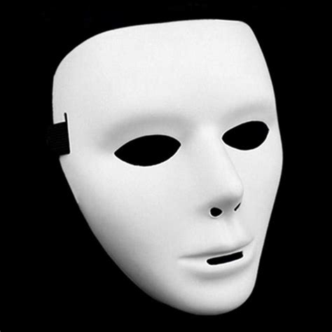 Cosplay Halloween Festival PVC White Mask Party Toys Unique Full Face ...