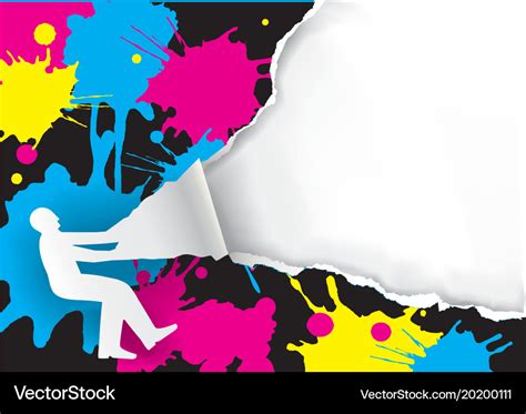 Color printing promotion background Royalty Free Vector