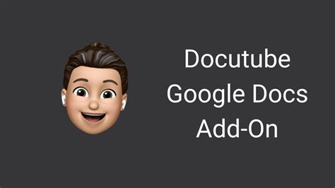 Docutube Google Docs AddOn - YouTube