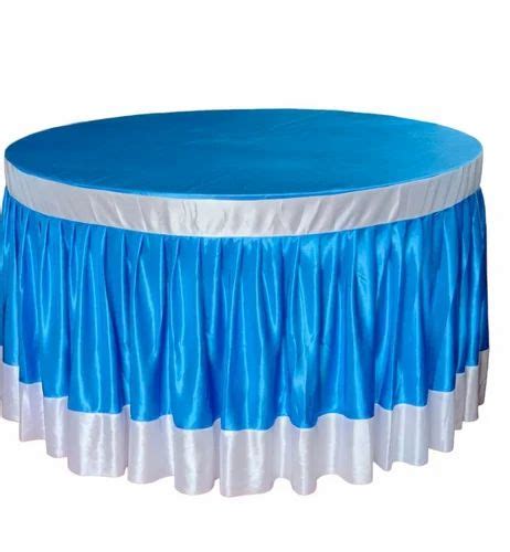 Blue And White Rexine Round Table Cover, Size: 3feet (dia) at Rs 400 ...