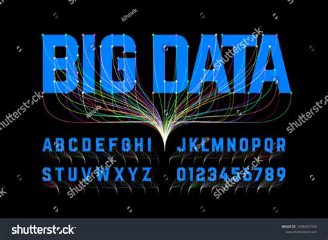 Big Data Style Font Alphabet Letters Stock Vector (Royalty Free) 1306497349 | Shutterstock