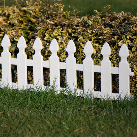 PLASTIC FENCING LAWN GRASS BORDER PATH EDGING FANCY SMALL MINI PICKET ...