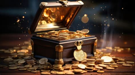 Premium AI Image | Treasure chest with gold coins isolated Scattered gold