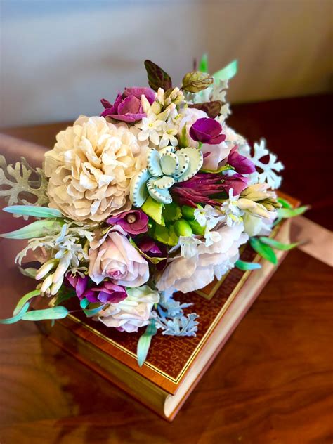 Bridal Bouquet 13 Clay Flowers Wedding Flowers | Etsy