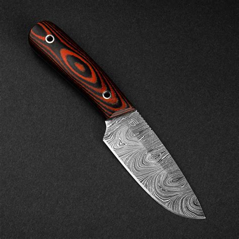 LIMITED EDITION - EDC Fixed Blade Damascus Steel Knife - G10 Handle – Forseti Steel