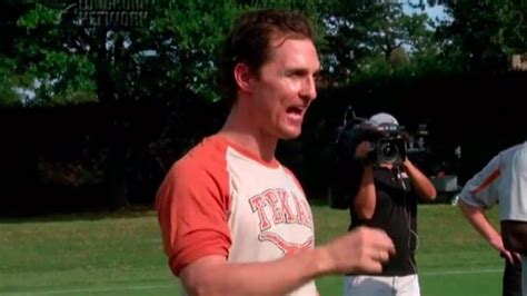 Matthew McConaughey -- PUMPS UP TEXAS FOOTBALL TEAM ... 'Wolf of Wall Street' Chest Thump