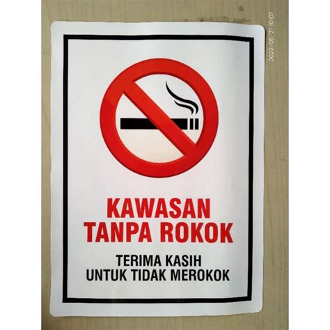 Jual Kawasan Tanpa Asap Rokok / Dilarang Merokok / No Smoking | Shopee ...