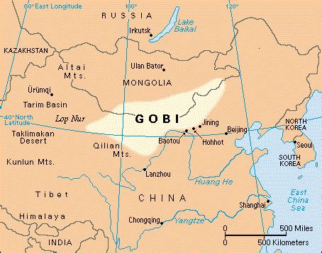 Gobi Desert On World Map